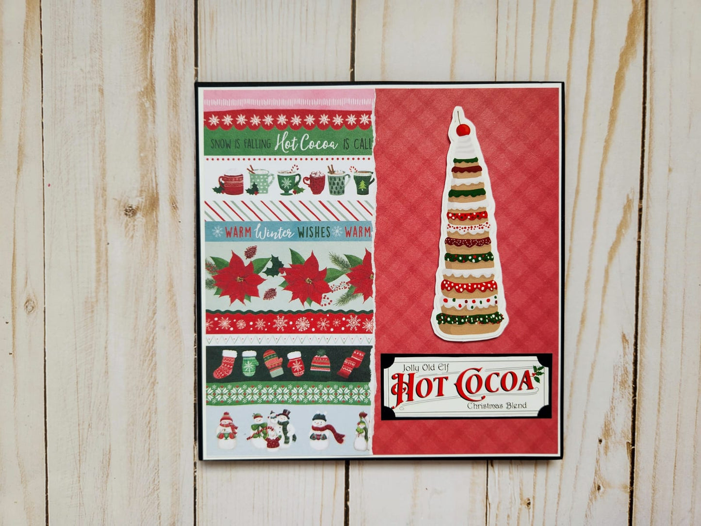 Tarjeta grande "Hot Cocoa" Navidad